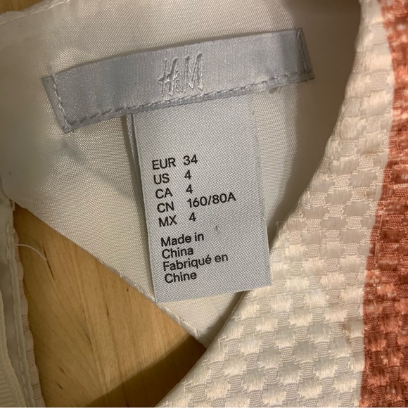 H&M fit and flare summer dress with brown, black, tan geometric pattern size S - Picture 10 of 11